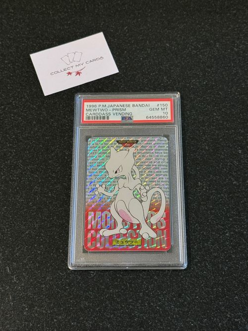 Mewtwo Holo PSA 10 Carddass Vending Red Pokemon Japanese Card 1996