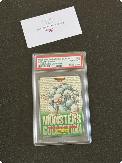 Golem Green Prism PSA 10 Carddass Vending Bandai Pokemon Japanese Card 1996